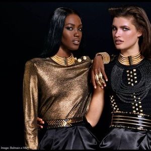 Balmain H&M Gold Sweater NWT Size 8